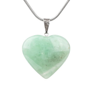Green Quartz Heart Pendant